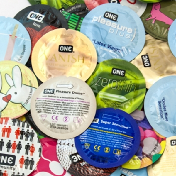 array of sensitive condoms